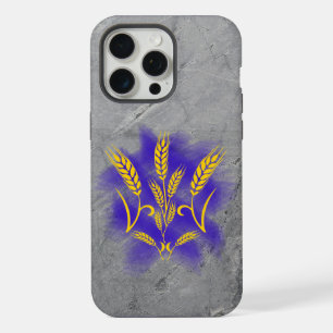Ukrainian trident made of wheat ear iPhone 15 pro max case
