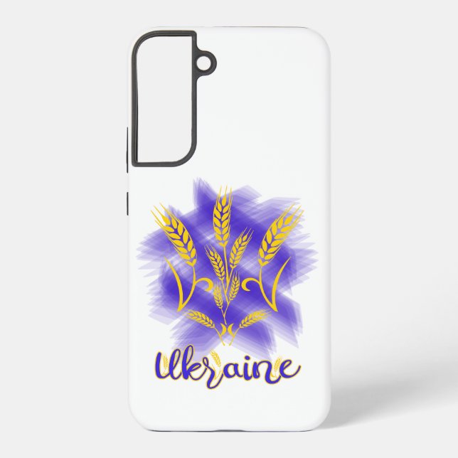 Ukrainian trident made of wheat ear samsung galaxy s22+ case (Back)
