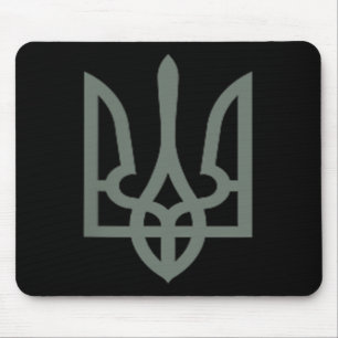 Ukrainian Trident Symbol Tryzub Emblem Mouse Pad