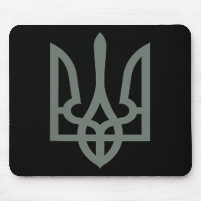 Ukrainian Trident Symbol Tryzub Emblem  Mouse Pad (Front)