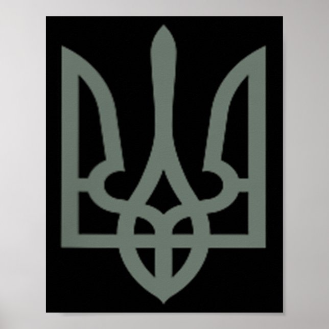 Ukrainian Trident Symbol Tryzub Emblem  Poster (Front)