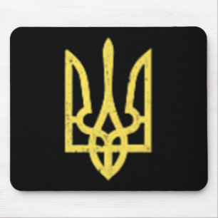 Ukrainian Trident Symbol - Ukraine Support Patriot Mouse Pad
