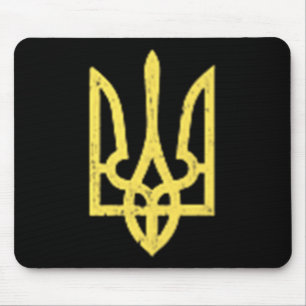 Ukrainian Trident Symbol - Ukraine Support Patriot Mouse Pad