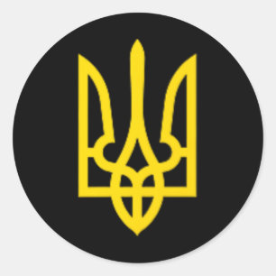 Ukrainian Trident Volodymyr Zelenskyy Ukraine Pres Classic Round Sticker