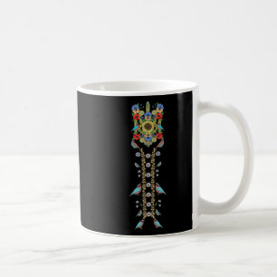 Ukrainian Trysub (trident) And Birds Floral Ukrain Coffee Mug