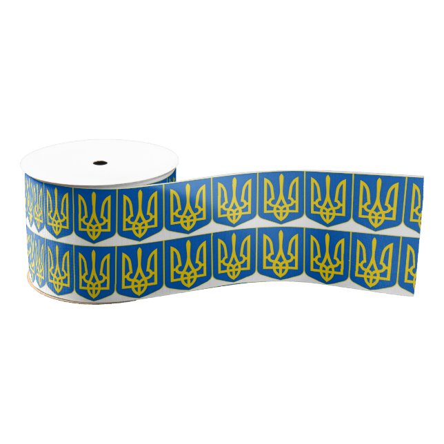 Ukrainian Tryzub Grosgrain Ribbon (Spool)