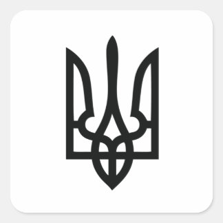 Ukrainian Tryzub Square Sticker