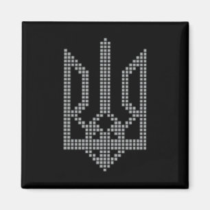 Ukrainian Tryzub Symbol On The Heart - Ukraine Tri Magnet