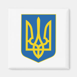 Ukrainian Tryzub (Trident) - Coat of Arms Magnet