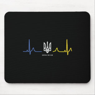 Ukrainian Tryzub Ukraine Flag Trident Zelensky Hea Mouse Pad