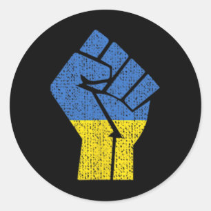 Ukrainian Ukraine Flag For Men Women Kids Classic Round Sticker