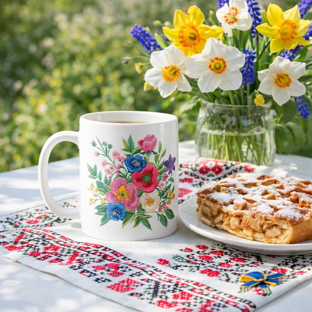 Ukrainian vushuvanka folk art pattern coffee mug (Creator Uploaded)