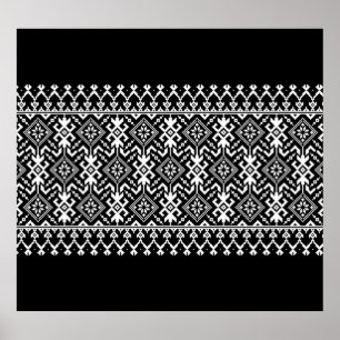 Ukrainian Vyshyvanka: Ethnic Ornament Fusion Poster