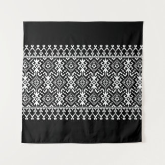 Ukrainian Vyshyvanka: Ethnic Ornament Fusion Tapestry