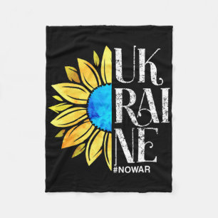 Ukrainian Wife Sunflower Supporting Beautiful Fleece Blanket