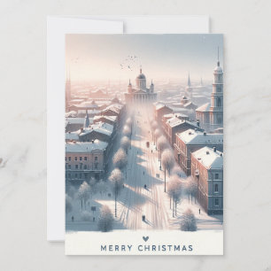 Ukrainian Winter Wonderland - Watercolor Holiday Card