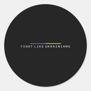 Ukrainian Zelensky Ukraine Army Green Fight Like U Classic Round Sticker
