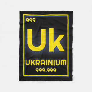 Ukrainium Element Chemistry Smart Ukraine Patrioti Fleece Blanket