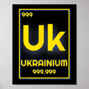 Ukrainium Element Chemistry Smart Ukraine Patrioti Poster