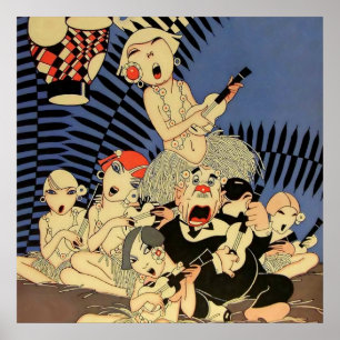 “Ukulele Band” 1927 Cover by J Carlos Poster