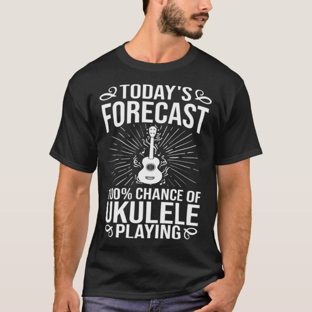 Ukulele Beginner Hawaiian Music Notes Lesson Learn T-Shirt (Front)