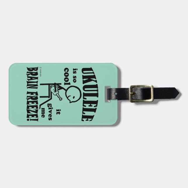 Ukulele, Brain Freeze Luggage Tag (Front Horizontal)