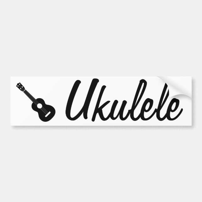 ukulele bumper sticker (Front)