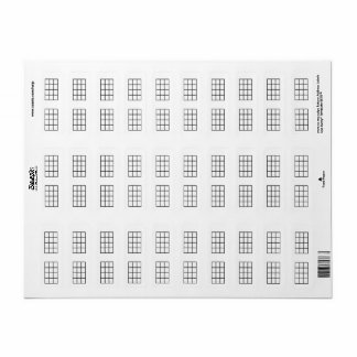 Ukulele Chord Chart 4-Fret Black Template Stickers