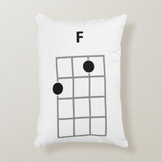 Ukulele Chord Diagram Throw Pillow | F & Fm