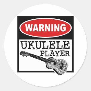 Ukulele Classic Round Sticker