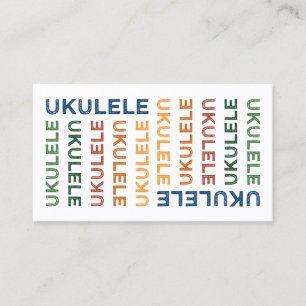 Ukulele Colourful Business Card