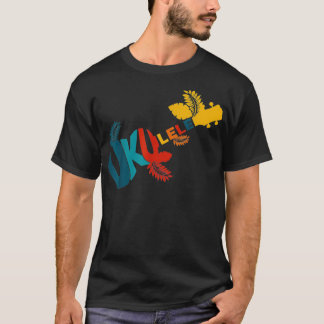 Ukulele Colourful Hawaiian Music Uke Player Gift T-Shirt