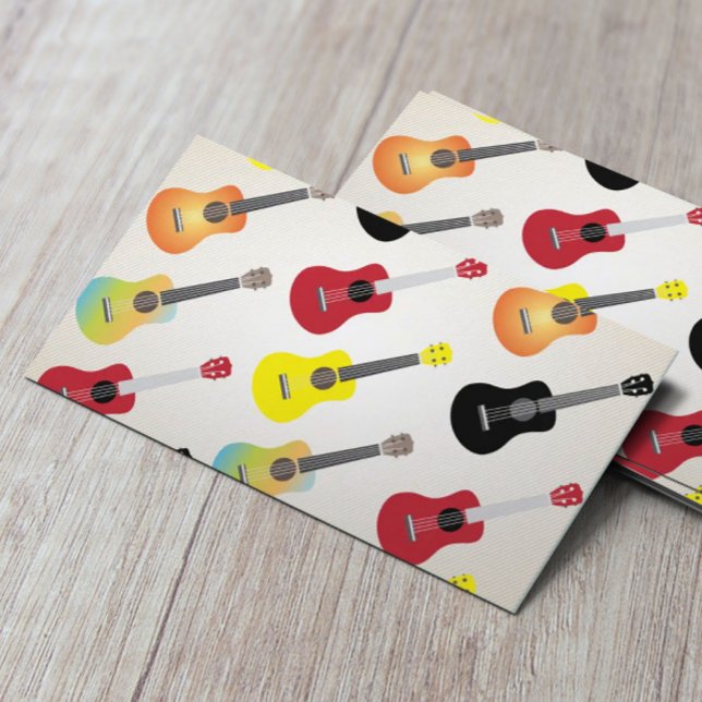 Ukulele Colourful Patterns Uke Artist Business Card (Creator Uploaded)