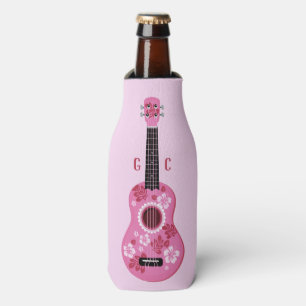 Ukulele custom monogram bottle cooler