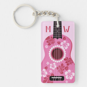 Ukulele custom monogram key chain