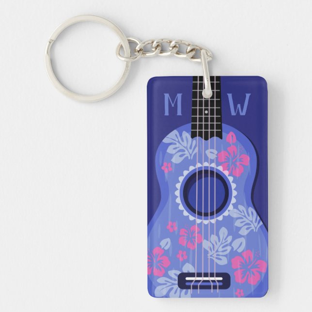 Ukulele custom monogram key chain (Front)