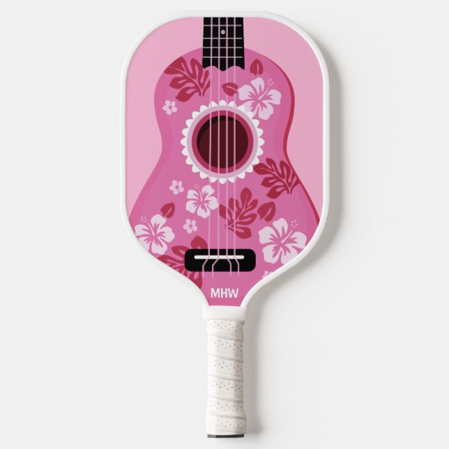 Ukulele custom monogram pickleball paddle (Front)