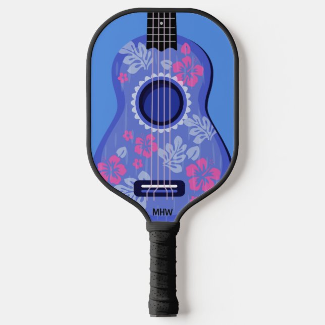 Ukulele custom monogram pickleball paddle (Front)