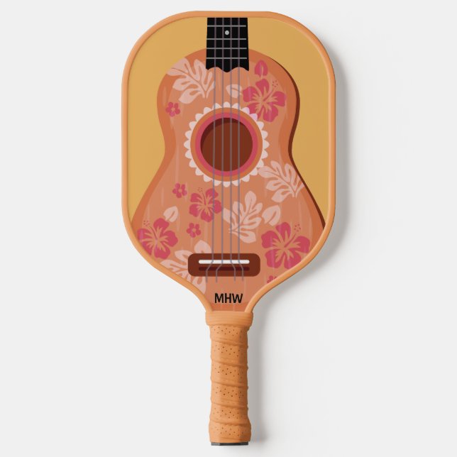 Ukulele custom monogram pickleball paddle (Front)