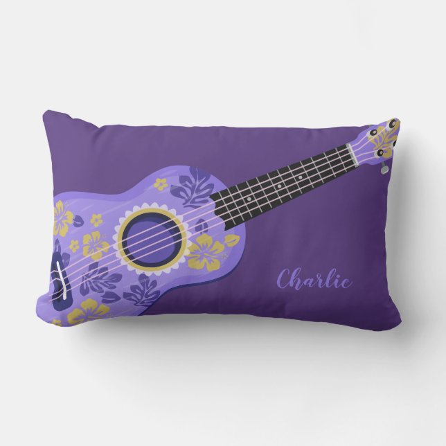 Ukulele custom name throw pillows (Front)