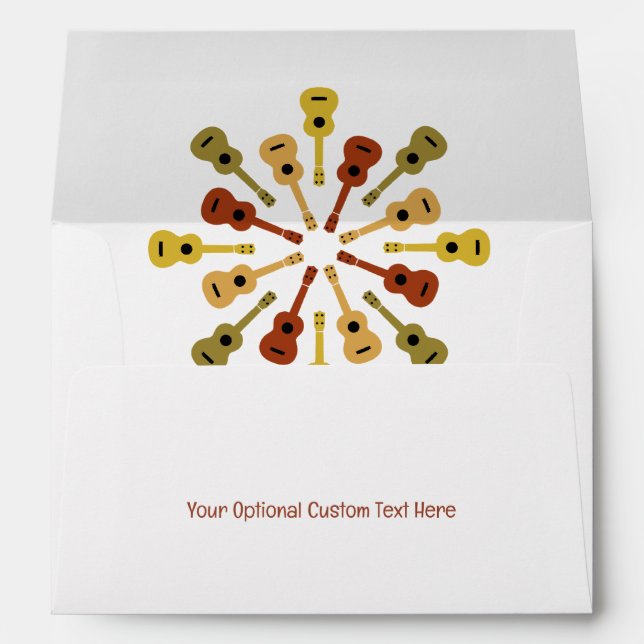 UKULELE custom text Envelope (Back (Bottom))