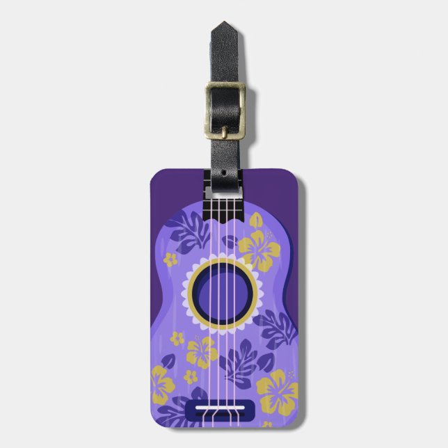 Ukulele custom text luggage tag (Front Vertical)