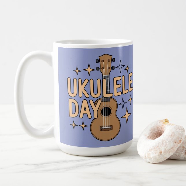 Ukulele Day Mug (With Donut)