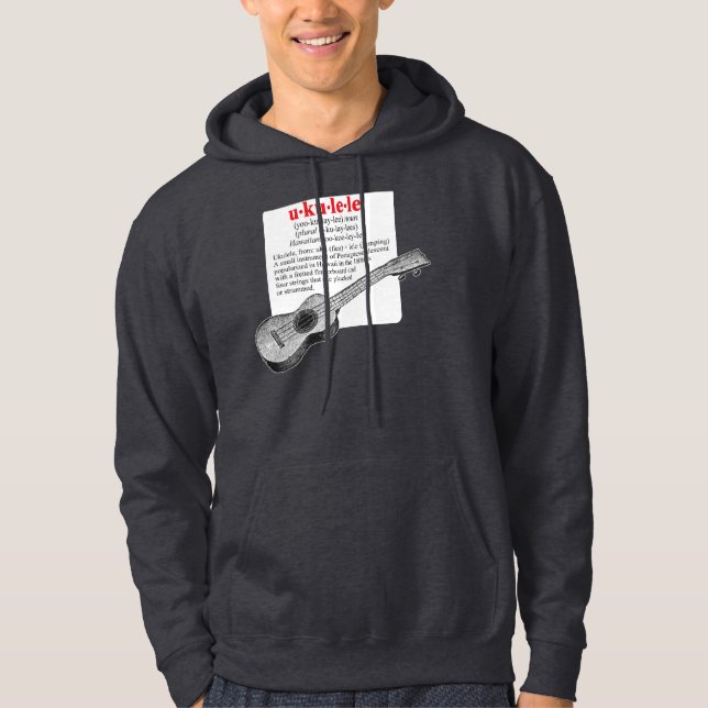 Ukulele Definition dark Hoodie (Front)
