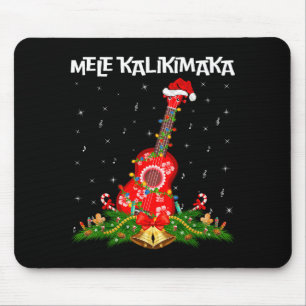 Ukulele Hawaiian Mele Kalikimaka Ukulele Guitar Ch Mouse Pad