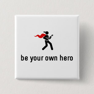 Ukulele Hero 15 Cm Square Badge