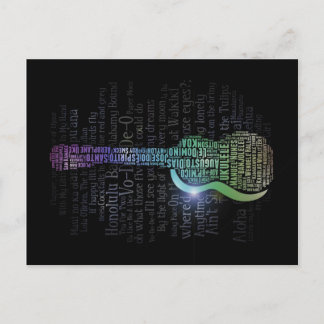 Ukulele History Word Cloud Postcards