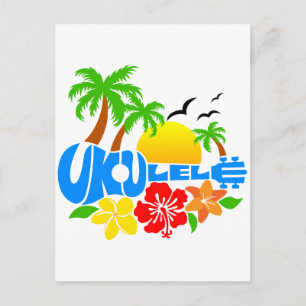Ukulele Island Logo Postcard