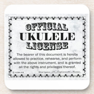 Ukulele License Coaster