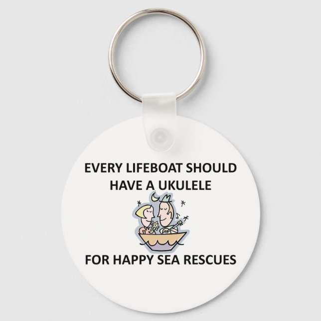 Ukulele Lifeboat Key Ring (Front)
